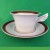 Rosenthal Medaillon Meandre Maroon Cup and Saucer Versace