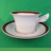 Rosenthal Medaillon Meandre Maroon Cup and Saucer Versace
