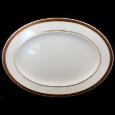 Rosenthal Medaillon Meandre Maroon Oval Platter 16"  