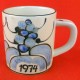 Royal Copenhagen Annual Mug 1974 SMALL 2.8" tall