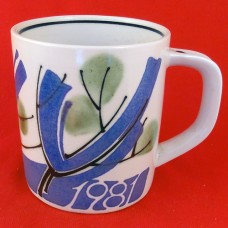 Royal Copenhagen Annual Mug 1981 Large 4.5" tall