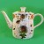 Royal Crown Derby Asian Rose Tea Pot 7.25" tall flaw lid