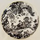 Royal Crown Derby Black Aves Bread and Butter Plate 6.25 in