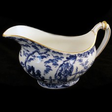 Royal Crown Derby Blue Mikado Gravy Boat 1977