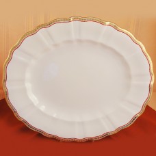 Royal Crown Derby Carlton Red Platter 14.75" long L