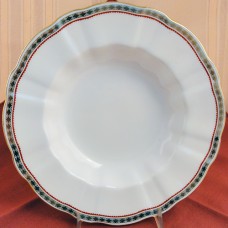 Royal Crown Derby Carlton Red Rim Soup Bowl 8.5" L