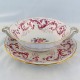 Royal Crown Derby Chelsea Magenta Cream Soup and Stand