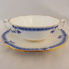 Royal Crown Derby Grenville Cream Soup and Stand