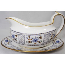 Royal Crown Derby Mandarin Gravy Boat and Stand 8 inches long