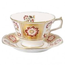 Royal Crown Derby Red Derby Panel Cup & Saucer