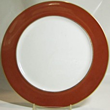 Royal Crown Derby Terracotta Band dinner plate