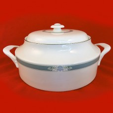 Royal Doulton Charade Covered Vegetable 10.75" Platinum 