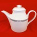 Royal Doulton Charade Tea Pot 6.5" tall Platinum Band