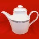 Royal Doulton Charade Tea Pot 6.5" tall Platinum Band