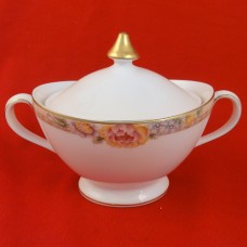 Royal Doulton Darjeeling Covered Sugar Bowl 5" tall