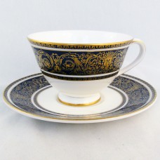 Royal Doulton IMPERIAL BLUE Cup & Saucer Set NEW England