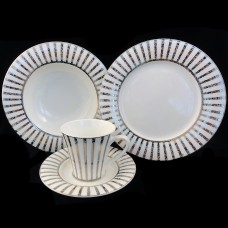 Royal Doulton Jive Platinum 4 Piece Place Setting with Soup