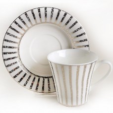 Royal Doulton Jive Platinum Cup & Saucer