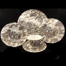 ROYAL MAIL Brown by Myott Staffordshire 5 Piece Place Setting 