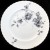 ROYAL TETTAU dinnerware Black & Grey Flowers Dinner Plate