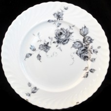 ROYAL TETTAU dinnerware Black & Grey Flowers Salad Plate ROYAL TETTAU dinnerware Black & Grey Flowers Salad Plate