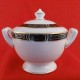 Royal Worcester Mountbatten Black Covered Sugar Bowl