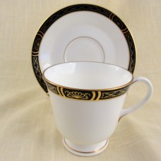 Royal Worcester Mountbatten Black Cup & Saucer