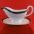 Royal Worcester Mountbatten Black Gravy Boat & Stand