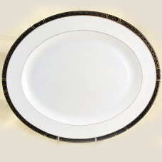 Royal Worcester Mountbatten Black Platter 15.5" long