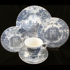 SHAKESPEARE'S COUNTRY Blue by Ridgway 5 Piece Place Setting 
