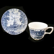 SHAKESPEARE'S COUNTRY Blue by Ridgway Tea Cup & Saucer