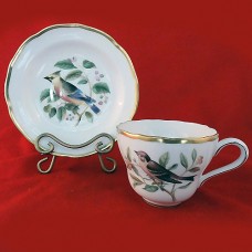 Spode Audubon Birds Red Pole Cup & Waxwing Saucer