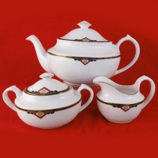Spode Harvard Teapot & Creamer & Covered Sugar