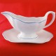 Spode Marlborough Blue Gravy Boat & Stand