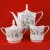 Spode Milkwood Teapot, Creamer & Covered Sugar