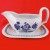 Spode Palace Garden Gravy Boat & Stand 4" tall