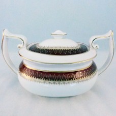 Spode Viscount Y8154 Covered Sugar 4" tall