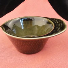 Stavangerflint Flamingo Green Gravy Boat 6.25" long