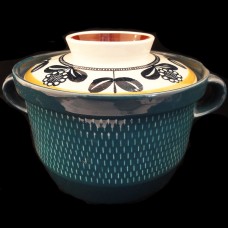 Stavangerflint Kon-Tiki Covered Casserole 9.5" crazed lid
