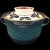Stavangerflint Kon-Tiki Covered Casserole 9.5" crazed lid