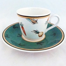Villeroy & Boch A La Ferme Cup and Saucer 2.75" tall