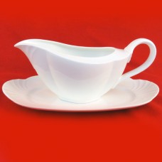 Villeroy & Boch Arco Weiss (White) Gravy Boat & Stand