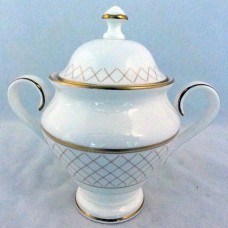 Waterford Crosshaven Gold Covered Sugar 5.5 inches tall