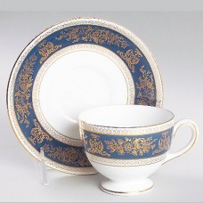 Wedgwood Columbia Blue & Gold 5pc Peony Shape