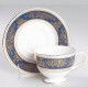 Wedgwood Columbia Blue & Gold 5pc Peony Shape