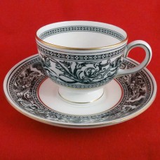 Wedgwood Florentine Black Cup & Saucer