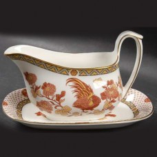 Wedgwood Golden Cockerel Gravy Boat & Stand