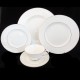 WHITE & PLATINUM by Royal Tuscan 5 Piece Place Setting 