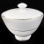WHITE & PLATINUM by Royal Tuscan Covered Sugar Bowl