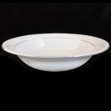 WHITE & PLATINUM by Royal Tuscan Rim Soup Bowl